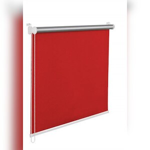 Thermorollo Verdunklungsrollo 70x150 cm rot Fensterrollo mit Thermobeschichtung 100% Abdunklung inkl Image