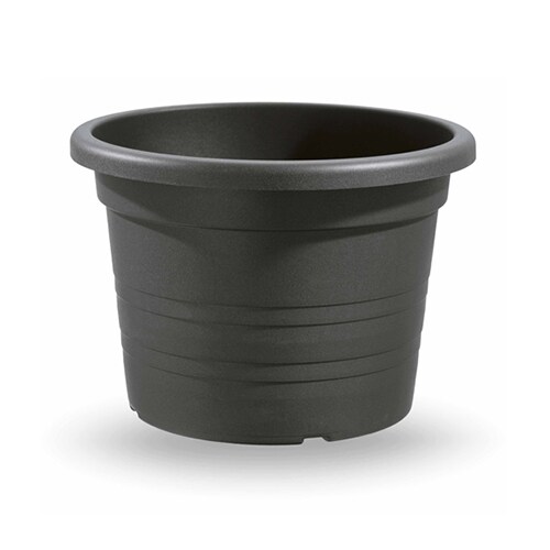 Pflanzgefäß Blumentopf Pflanztopf Kunststoff rund anthrazit Ø 35 x H 24 cm Veca Image