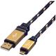 Roline USB-Kabel USB 2.0 USB-A Stecker, USB-Micro-B Stecker 1.80 m Schwarz, Gold Geschirmt 11.02.882