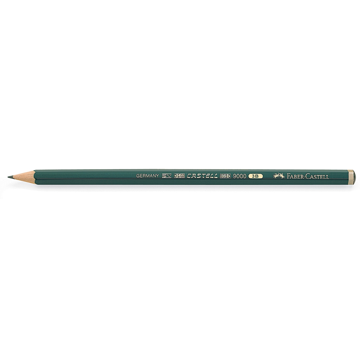Faber-Castell 119003 Bleistift CASTELL 9000 3B dunkelgrün Image