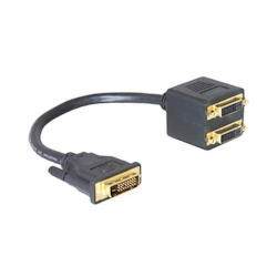 Delock DVI-Adapter DVI-D M W 20 cm Goldbeschichtete Anschlüsse Image