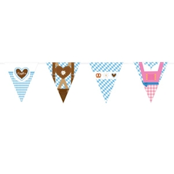 Oktoberfest Wimpelkette Dirndl & Lederhose Image