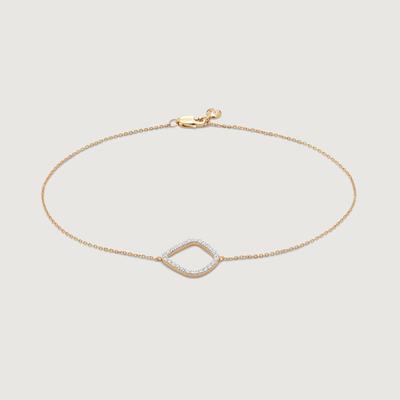 Gold Lab Grown Diamond Riva Kite Chain Bracelet Lab Grown Diamond