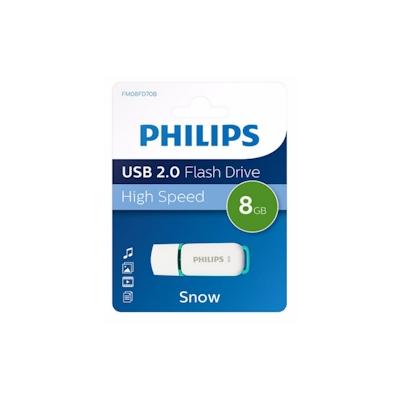 Philips FM08FD70B USB-Stick 8 GB USB Typ-A 2.0 Türkis, Weiß