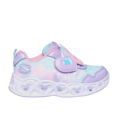 Skechers Girl's Heart Lights - Lovin Reflection Sneaker | Size 5.0 | Lavender/Light Pink | Textile/Synthetic