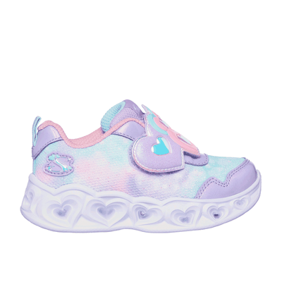 Skechers Girl's Heart Lights - Lovin Reflection Sneaker | Size 9.0 | Lavender/Light Pink | Textile/Synthetic
