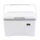 LYEAA Large Capacity 8L Ice Bottle Cooler Portable Food Storage Box Fresh-Keeping Incubator Mini Fridge Camping BBQ Equipment (With thermometer White)