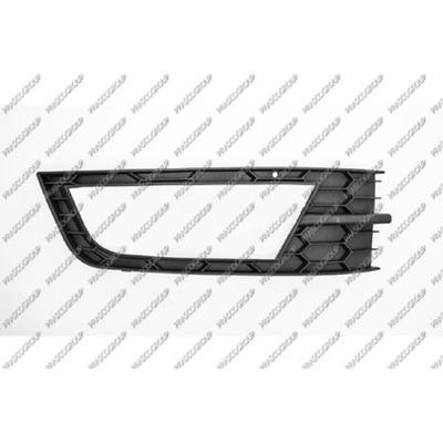 PRASCO Lüftungsgitter, Stoßfänger vorne rechts schwarz für SKODA 5E0807682 5E08076829B9 SK0302123