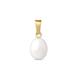 Amberta Allure Women 9ct Gold Pearl Pendant: Pearl Pendant without Chain in Gold - 8 to 9 mm