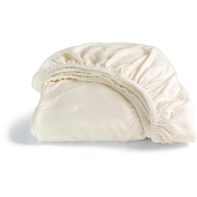 Spannbettlaken CINDERELLA "Doppeljersey", beige (elfenbein), B:180cm L:200-210cm, Double-Jersey, Obermaterial: 100% Baumwolle, Laken, bügel- und knötchenfrei, bis 25cm Höhe Image