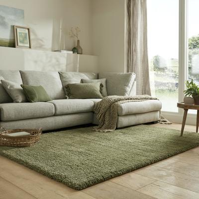Hochflor-Teppich FLAIR RUGS "Feather", grün, B:120cm H:40mm L:170cm, Kunstfaser, Teppiche Image
