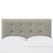 Gracie Oaks Aphrodite California King Panel Headboard Upholstered/Polyester in Black | 51 H x 56 W x 4 D in | Wayfair