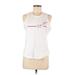 Zyia Active Active Tank Top: White Activewear - Women's Size Medium