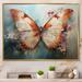 Gracie Oaks Orange White Butterfly Butterflys Flight II Framed On Canvas Print Metal | 24 H x 32 W x 1 D in | Wayfair