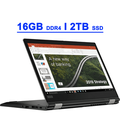 Lenovo ThinkPad L13 Yoga Gen2 Premium 2-in-1 Laptop 13.3 FHD IPS Touch AMD 8-Core Ryzen 7 Pro 5850U 16GB DDR4 2TB SSD Fingerprint USB-C Rapid Charge Long Battery Life Pen Win11Pro Black
