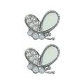 Honrane Nail Jewelry 2 Pcs Nail Decors Butterfly Nail Charms with Cubic Zirconia Nail Art Jewelry Decorations 3d Butterfly Shape Nail Diy Craft Jewelry