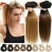 Benehair THICK Double Weft Human Hair Extensions Clip In Real Remy Full Head 8 Pieces 18 Clips Brown 20 US