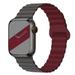 YuiYuKa Magnetic Link Strap Compatible with Apple Watch Bands 44mm 40mm 45mm 41mm 38mm 42mm 49mm Silicone Watchband Wristwatches band Bracelet iWatch serie 9 8 7 SE 6 5 4 3 gray wine