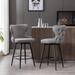 Modern Fabric Bar Chairs Swivel Bar Stool Chair Metal Legs (Set of 2)