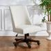 Safavieh Scarlet White / Light Ginger Desk Chair - 25" W x 27" D x 38" H