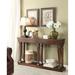 Oak Vintage Console Table with Base Shelf, Wooden Top and Apron, 6 Solid Legs - 72"L