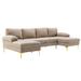 U-Shaped Deep Seat Sectional Sofa Chenille Upholstered Corner Living Room Couch w/Double Chaise Lounge & Memory Foam Cushions