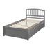 Twin Size Platform Storage Bed Wood Bed with 2 Drawers & Headboard