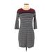 Design Lab Lord & Taylor Casual Dress - Sheath Scoop Neck 3/4 sleeves: Blue Color Block Dresses - Women's Size Medium