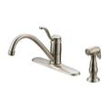 OakBrook Tucana One Handle Brushed Nickel Kitchen Faucet Side Sprayer Included