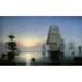 Lane: Boston Harbor. /N Boston Harbor Sunset. Oil On Canvas By Fitz Henry Lane 1850-55. Poster Print by (18 x 24)