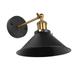 KQJQS Premium Retro Industrial Minimalist Metal Wall Sconce Shade Premium Black Finish Shade Vintage Rotatable Arm Wall Sconce Shade(Bulb Not Included)