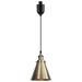 Kiven J-Type Track Lighting 1-Light Modern Juno Track Pendant Light with Built-in Cable Wrapper J Track Light Pedant Adjustable Length Bronze Finish