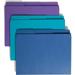 Smead SuperTab Organizer Folder 1/3-Cut Oversized Tab 2 Dividers Letter Size Assorted Colors 3 per Pack (11989)