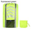 Sport Reflective Strap Outdoor Supplies Running Cycling Waterproof Sleeves Rucksack Rainproof Bag Backpack Rain Cover Dustproof Shield FLUORESCENT GREEN