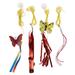 4Pcs Cat Wand Refills Interactive Cat Toys Hanging Cat Wand Toys Cat Ribbon Toy Replacements