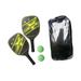 2Pcs Pickleball Paddles with 2Pcs Balls and Storage Bag Pickleball Racquets Yellow