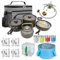 moobody Camping Cookware Mess Kit Pot Pan Kettle Set Cooking Gear for Hiking Backpacking Camping