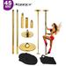 X Dance Professional Dance Pole Fitness Exercise Spinning & Static Portable Stripper Pole 45mm Height Adjustable 7 FT to 9 FT (Gold)