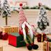 Christmas Gnomes Decoration 1PC Sitting Long-Legged Gnomes Plush Collectible Figurine Tomte Merry Christmas Santa Gnome Swedish Tomte Nisse Plush Doll for Decor Holiay Party Gifts