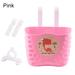 Multicolor Bowknot Bag Rear Cycling Outdoor Children Bicycle Storage Scooter Front Basket Scooter Handlebar Basket Bike Front Carrier PINK
