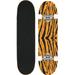 Tiger Skin Seamless Tile Fur Outdoor Street Sports 31 x8 Complete Skateboards for Beginner Kids Boys Girls Youths Adult