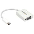 StarTech.com CDP2VGAW USB-C To VGA Adapter - White