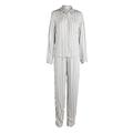 Women's Inga Grey Stripe Pj Medium Gingerlilly Sleepwear