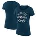 Women's G-III 4Her by Carl Banks Navy Winnipeg Jets City Graphic Sport Fitted Crewneck T-Shirt