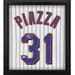 Mike Piazza New York Mets Autographed Framed Mitchell and Ness Pinstripe Authentic Jersey Shadowbox