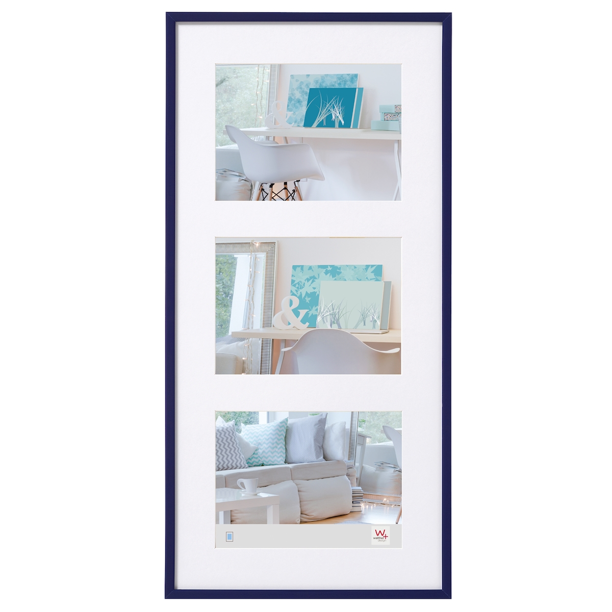 walther + design Lifestyle Galerie Bilderrahmen, 3X13X18, BLAU Image