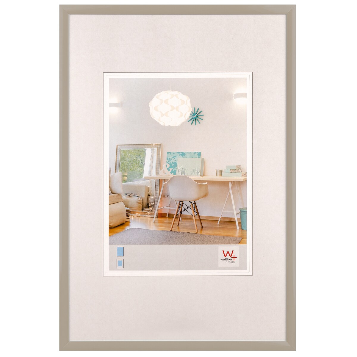 walther + design Lifestyle Kunststoff Bilderrahmen 10x15 cm GRAU Image