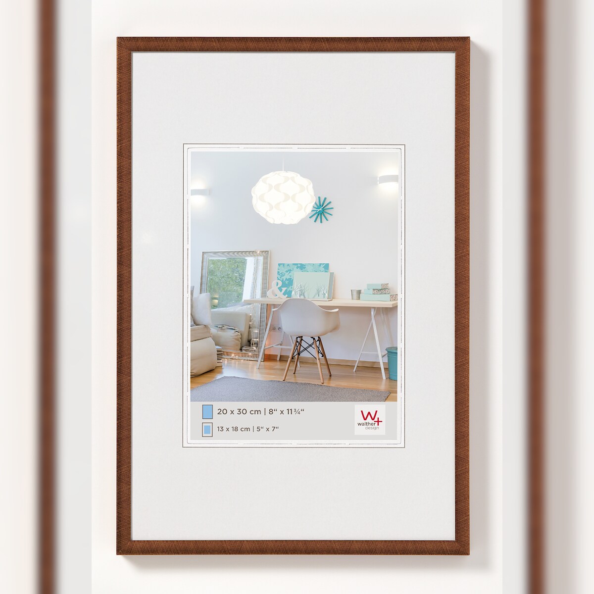 walther + design Lifestyle Kunststoff Bilderrahmen 28x35 cm BRONZE Image