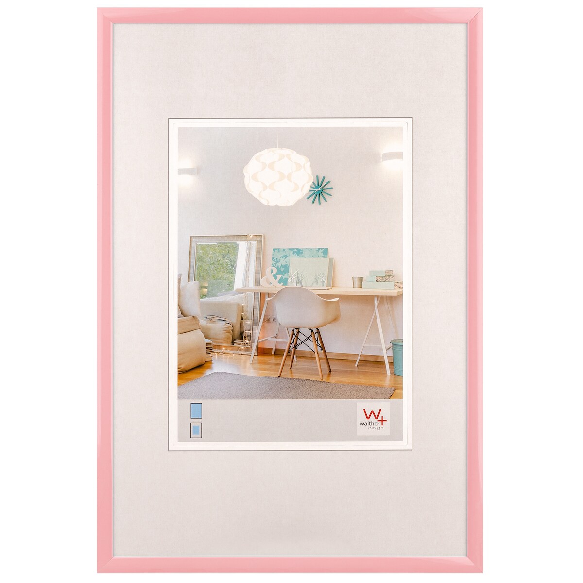 walther + design Lifestyle Kunststoff Bilderrahmen 40x50 cm ROSA Image