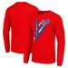 Men's Starter Red Buffalo Bills Color Scratch Long Sleeve T-Shirt